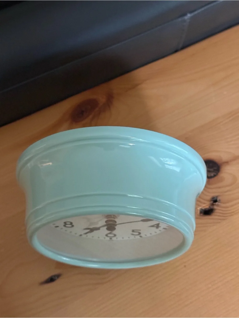 Vintage-Style Mint Green Table Clock - Unbranded